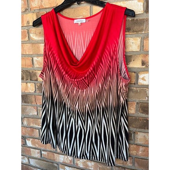 Calvin Klein Women’s Plus Size Multicolored Scoop Neck Sleeveless Top Size 3X - Picture 5 of 5